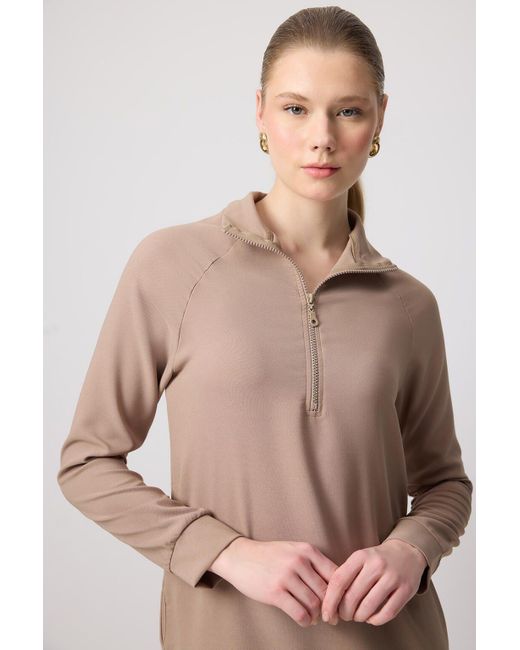 Touché Privé Natural Maxikleid KLEID AUS CRÉPE MIT REISSVERSCHLUSS