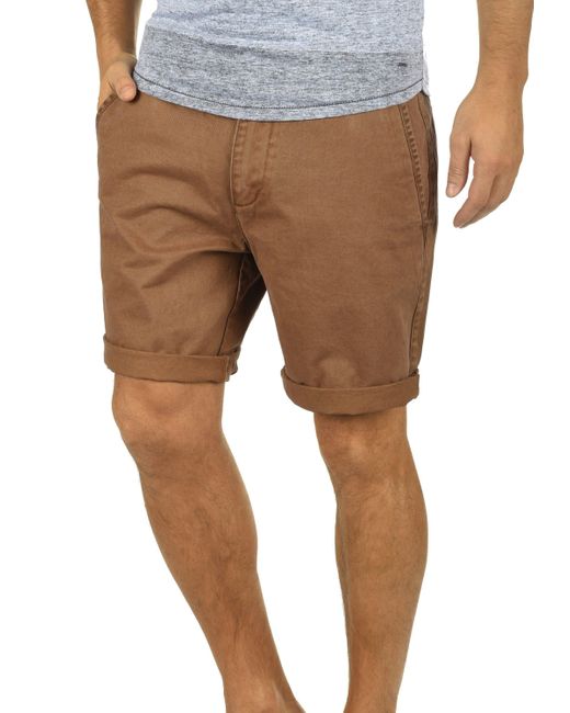 Solid Chinoshorts SDPinhel kurze Hose mit knöpfbarer Gesäßtasche in Gray für Herren