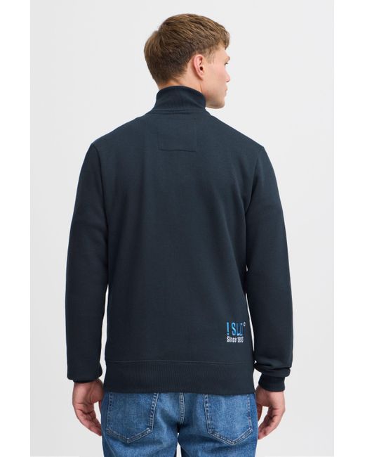 Solid Sweatjacke SDBennTrack Sweatshirtjacke mit Stehkragen in Blue für Herren