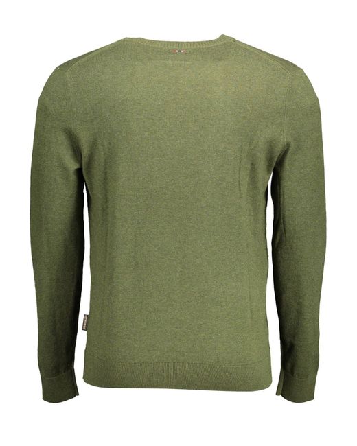 Napapijri Strickpullover Grüner Langarm-Pullover in Green für Herren
