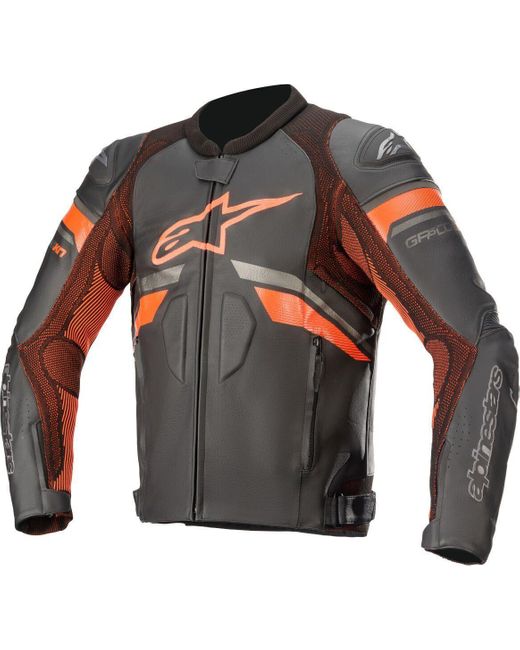 Alpinestars Motorradjacke GP Plus R V3 Rideknit Motorrad Lederjacke (mit Handschuhen, wasserdicht) in Gray für Herren