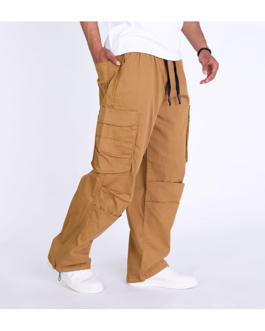 DENIM HOUSE Jeans Baggy Cargo Hose Sommer Loose Fit Pant in Brown für Herren