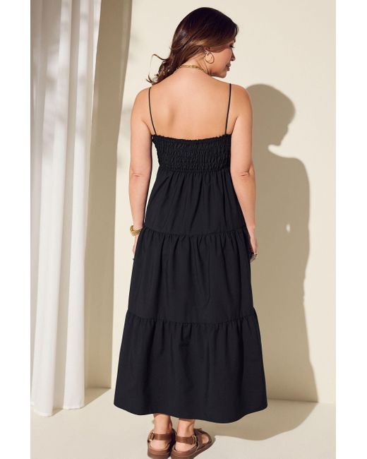 Myleene Klass Black Trägerkleid Kleid mit Blumenmuster (1-tlg)