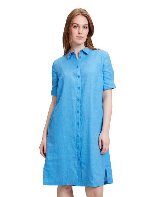 BETTY&CO Blue Strickkleid Kleid Lang 1/2 Arm