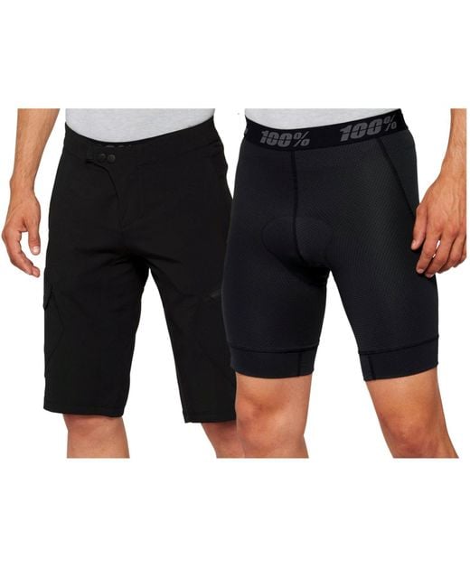 100% Fahrradhose in Black für Herren