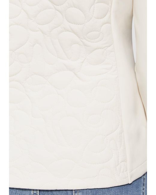 S.oliver White Funktionsjacke Materialmix-Jacke mit Steppmuster im Slim Fit