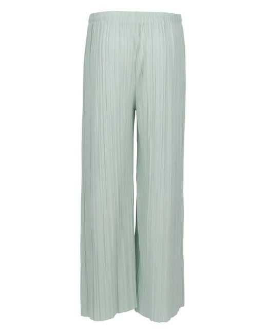 malito more than fashion Green Palazzohose Plissee Schlupfhose mit elastischem Bund 883