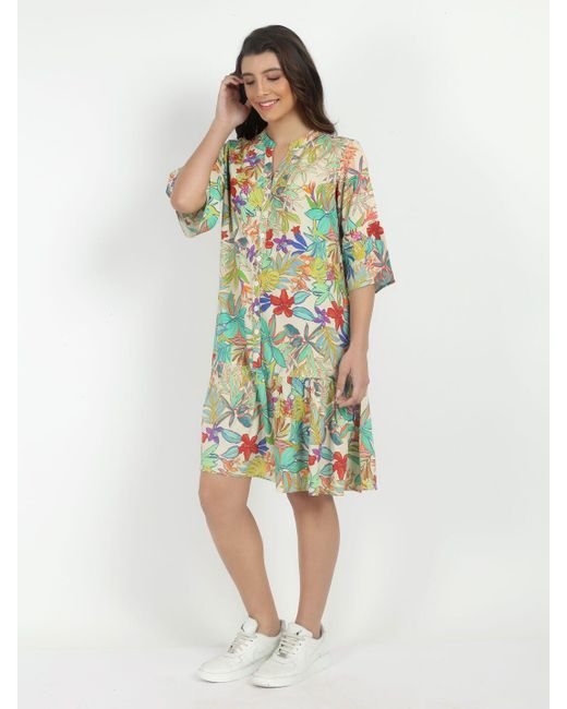 VICCI Germany Green A-Linien-Kleid (1-tlg) aus weiche Viskosequalität