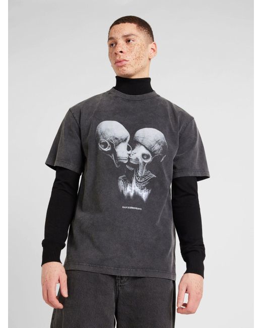 Han Kjobenhavn T-Shirt Aliens Kissing (1-tlg) in Black für Herren