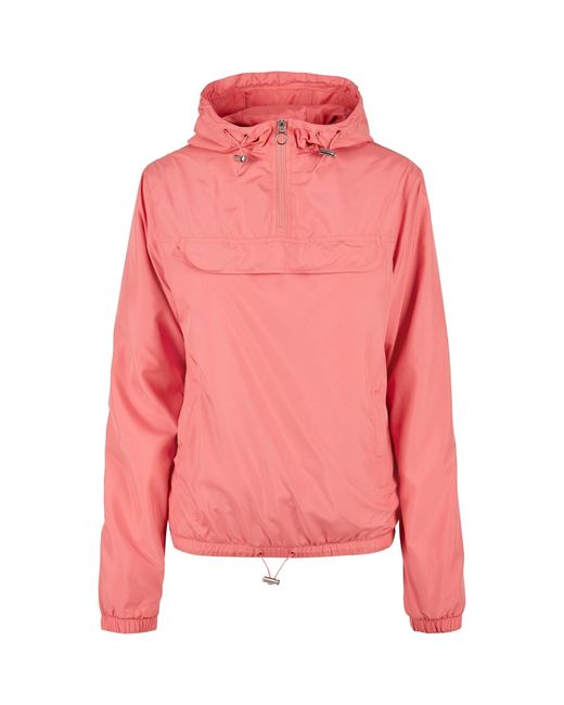 Urban Classics Pink Bomberjacke Ladies Basic Pull Over Jacket