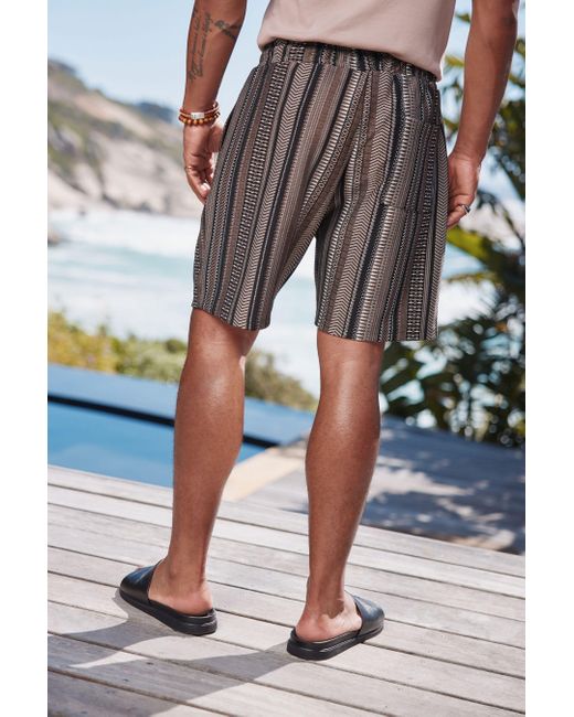 Next Jersey-Shorts mit Strukturmuster (1-tlg) in Gray für Herren