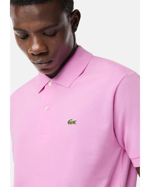Lacoste Polo Poloshirt (1-tlg) in Pink für Herren