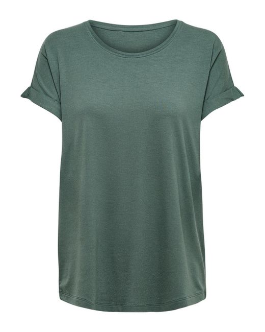 ONLY Green T-Shirt ONLMOSTER /S O-NECK TOP NOOS JRS