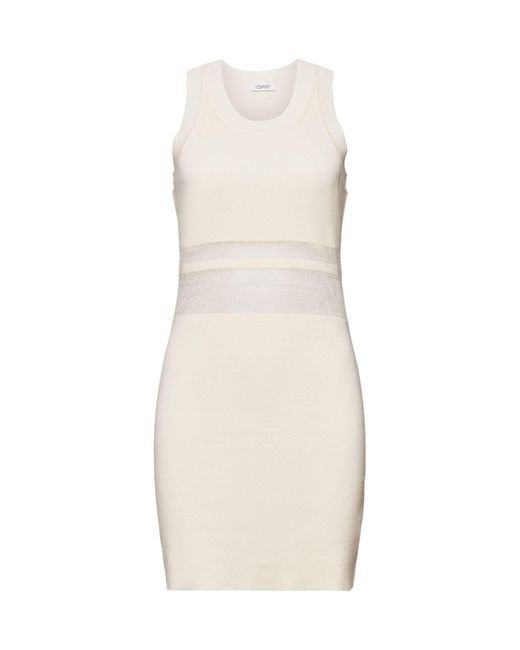 Esprit White Minikleid Dresses flat knitted
