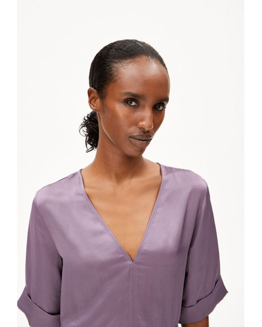 ARMEDANGELS Purple Jerseykleid VAALI TM Regular Fit Webkleid aus NaiaTM Renew