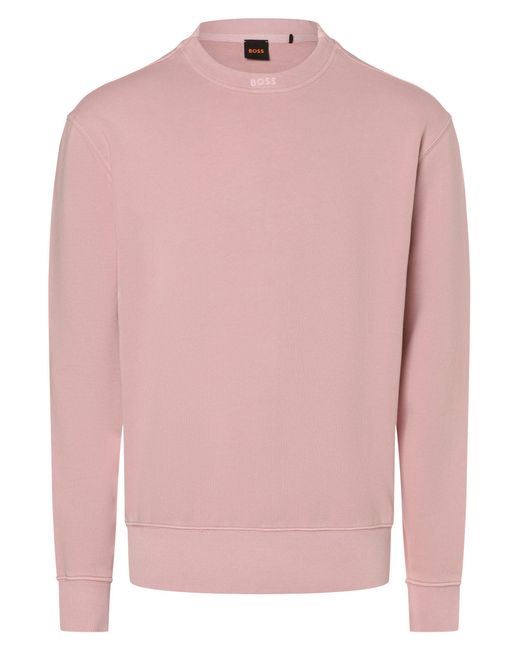 Boss Sweatshirt We_Dye in Pink für Herren