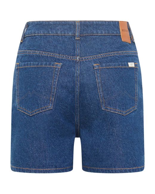 Mustang Blue Comfort-fit-Jeans Style Charlotte Shorts