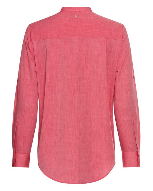 Boss Pink Klassische Bluse C_Befelize_21 Chambray Qualität, Stehkragen