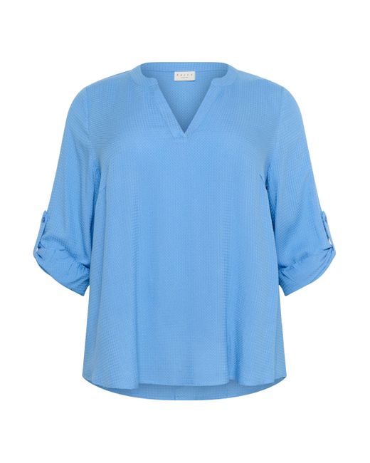 Kaffe Blue Langarmbluse Langarm-Bluse KCmolly Große Größen