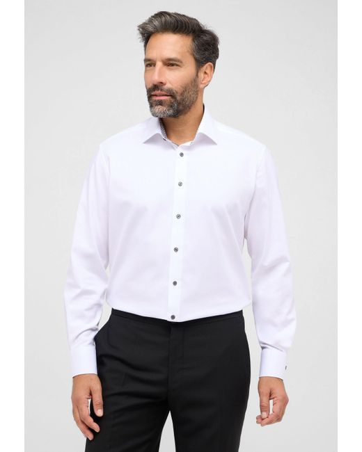 Eterna Langarmhemd in White für Herren