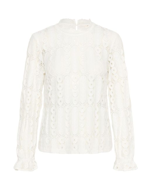 Cream White Langarmbluse Langarm-Bluse CRTully