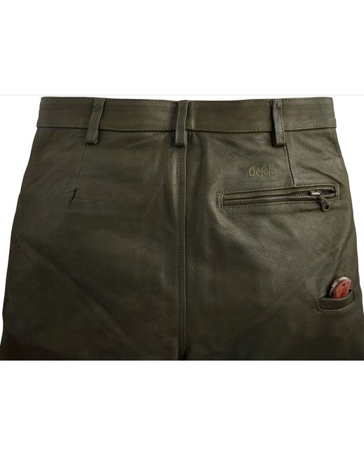 La Chasse ® Jagd Lederhose aus üffelleder strapazierfähig Büffellederhose in Black für Herren