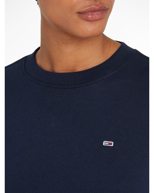 Tommy Hilfiger Blue Sweatshirt TJW REG S CREW mit Logo-Flag auf der Brust