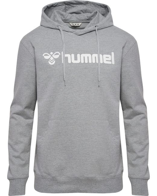 Hummel Kapuzensweatshirt hmlGO 2.0 LOGO HOODIE GREY MELANGE in Gray für Herren