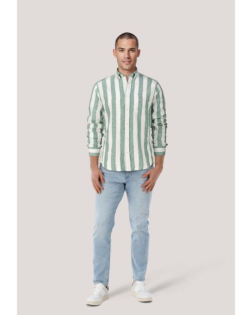 Gant Hemd mit Leinen Regular Fit in Green für Herren