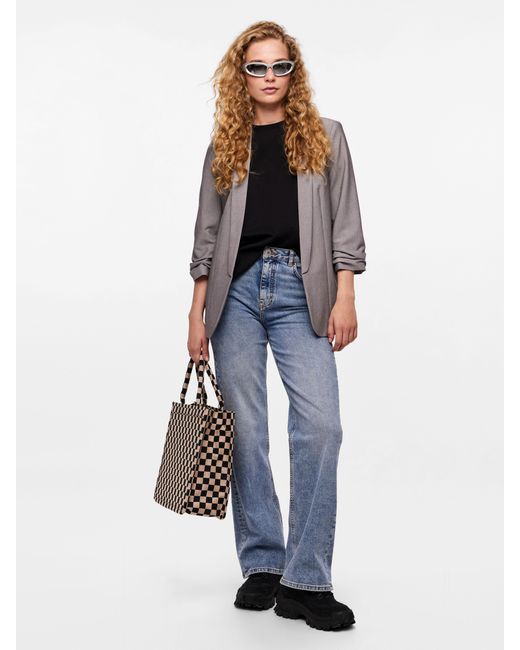 Pieces Gray Jerseyblazer