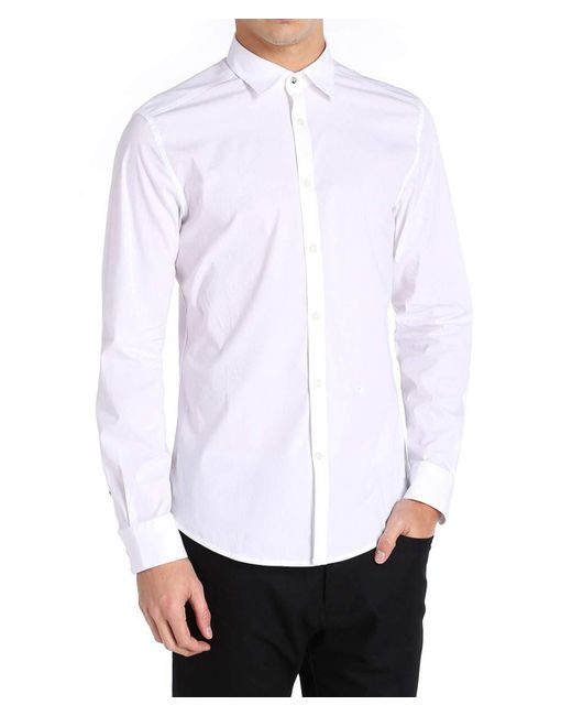 DIESEL Langarmhemd S-TOKI CAMICIA Hemd in White für Herren
