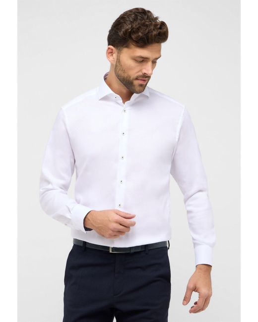Eterna Langarmhemd in White für Herren