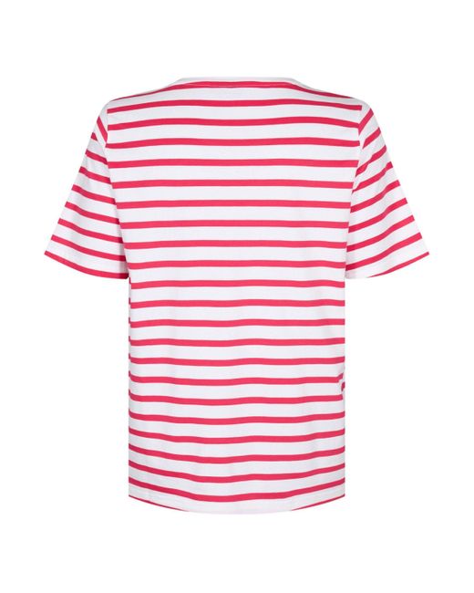 Zizzi Pink T-Shirt VIVI (1-tlg) Plain/ohne Details
