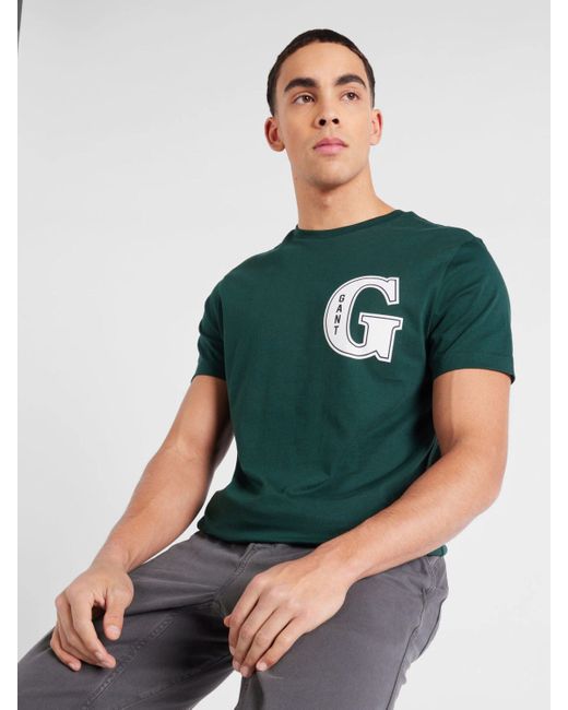 Gant T-Shirt (1-tlg) in Green für Herren