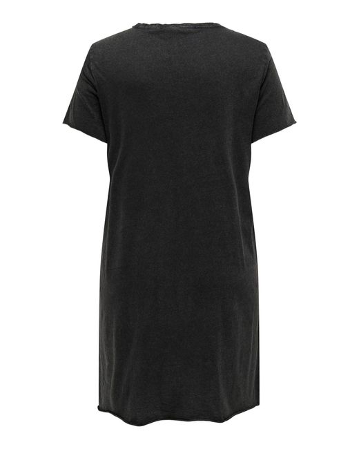 Only Carmakoma Black Shirtkleid Kleid modisches Midi Dress Plus Size Curvy (knielang) 7403 in Schwarz-3