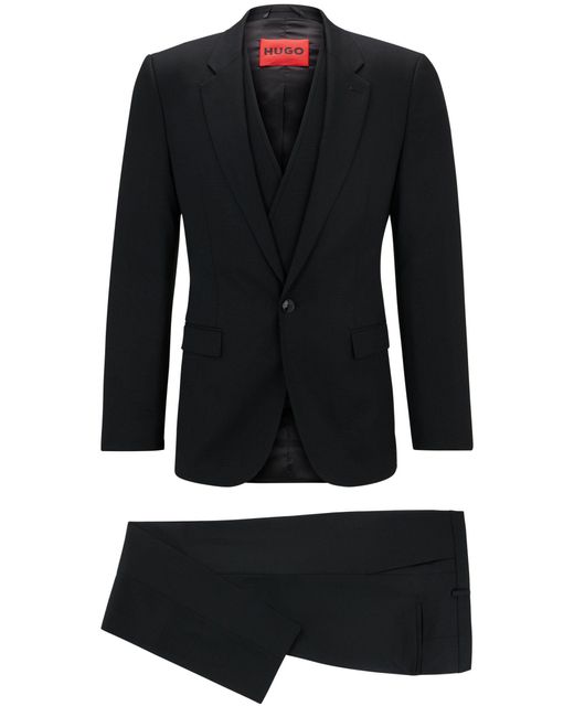 HUGO Anzug 3-teilig Arti/Hesten ( , 1-tlg., keine Angabe) in Black für Herren