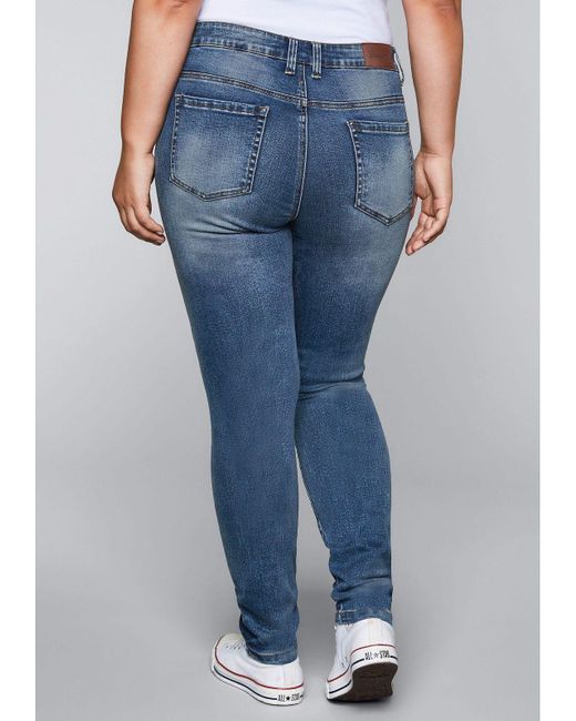 Sheego Stretch-Jeans Große Größen Skinny mit Bodyforming-Effekt in Blau |  Lyst DE