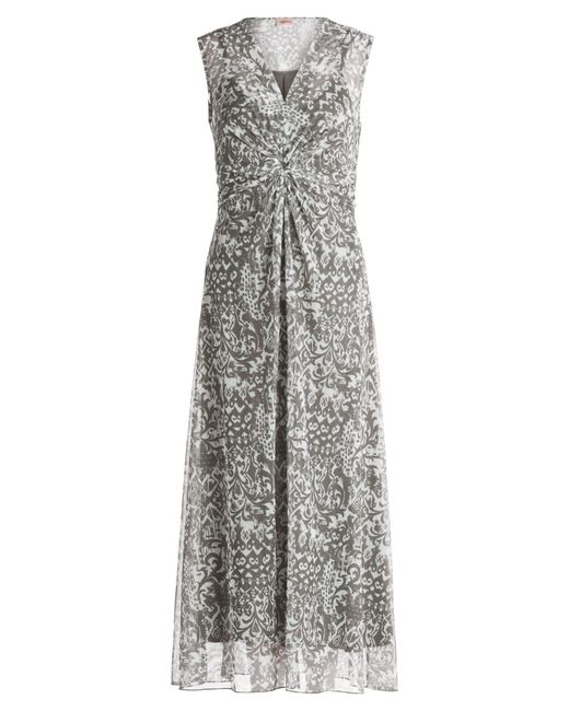 Cartoon Gray Midikleid Kleid Lang ohne Arm