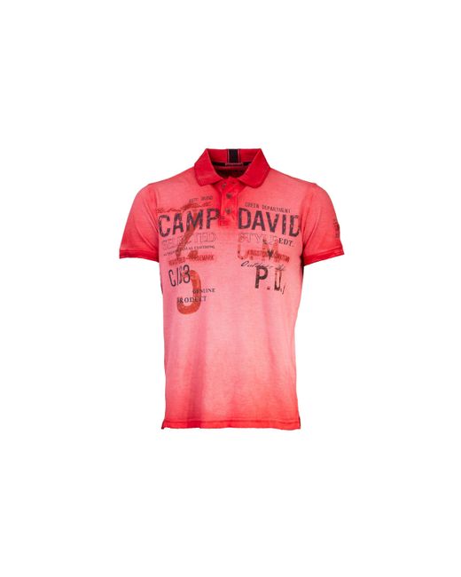 Camp David Poloshirt DE in Herren Rot für | Lyst