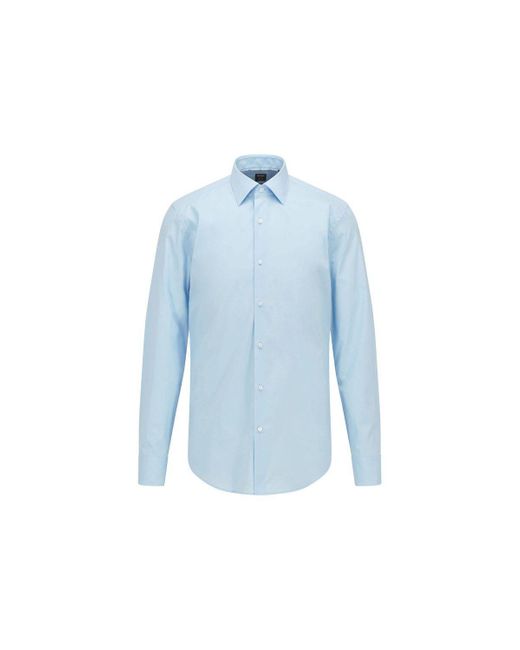 Boss Langarmhemd 'Langarm Business Hemd in Blue für Herren