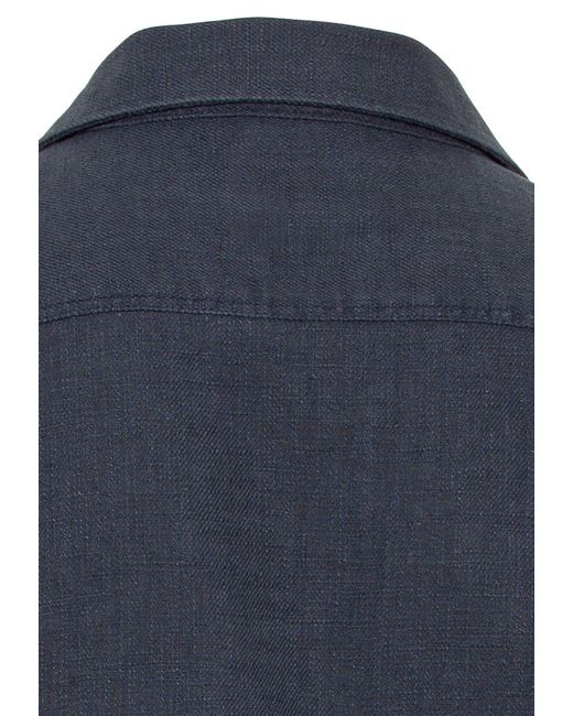 Camel Active Langarmhemd Overshirt aus einem Leinen-Baumwollmix in Blue für Herren