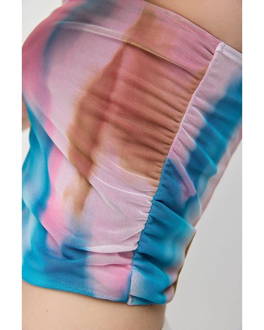 No Matter What Blue Blusentop Kurze Crop-Bluse