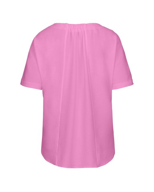 Bianca Pink Shirtbluse SAHRA in cleanem Look mit V-Ausschnitt