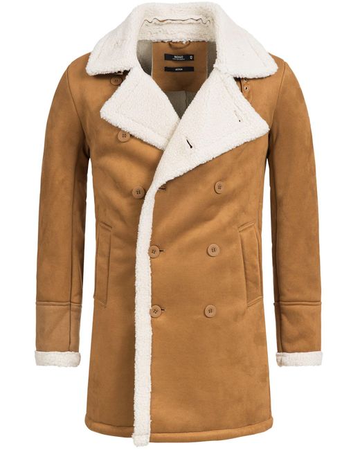INDICODE Kurzmantel Barlow Eleganter Wintermantel mit kuscheligem Innenfutter in Brown für Herren