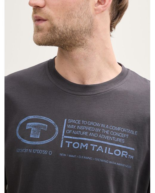 Tom Tailor Shirt T-Shirts mit Print 2er-Pack (im Doppelpack) in Gray für Herren