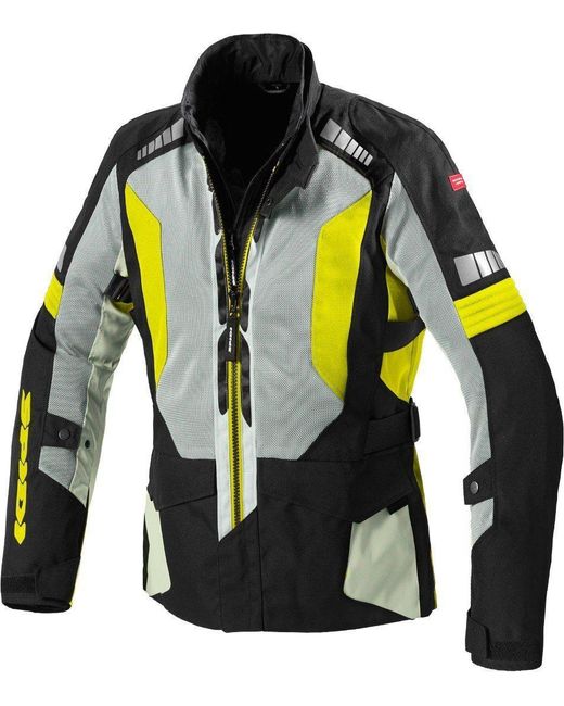 SPIDI Motorradjacke Terranet Motorrad Textiljacke winddicht wasserabweisend belüftet abriebfest robust in Black für Herren