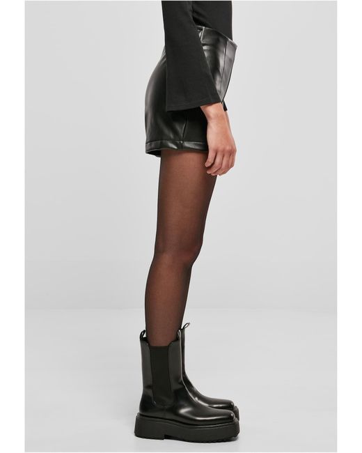 Urban Classics Stoffhose Ladies Synthetic Leather Shorts (1-tlg) in Schwarz  | Lyst DE