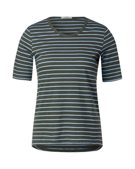 Cecil Blue T-Shirt mit Rundhalsausschnitt