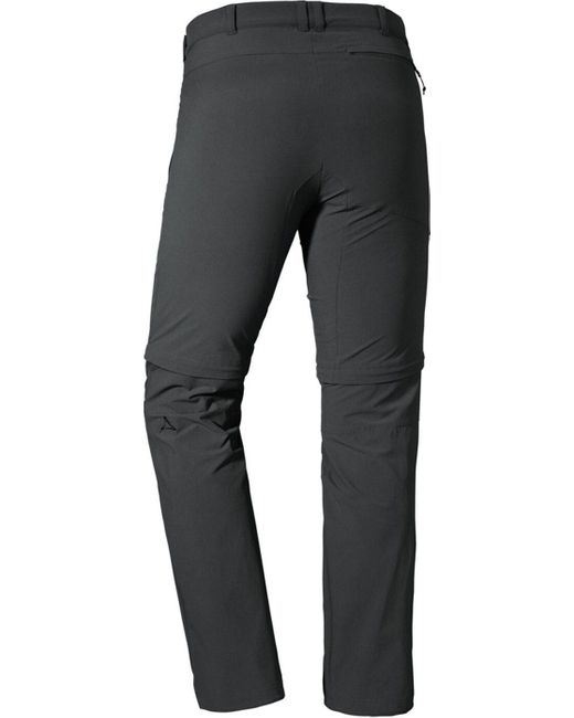 Schoeffel Trekkinghose Pants Koper1 Zip Off ASPHALT in Black für Herren