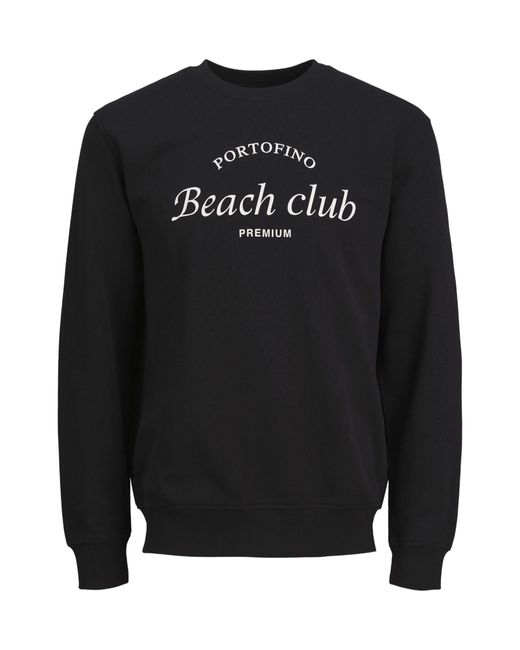 Jack & Jones Sweatshirt Pullover JPRBLAOCEAN CLUB SWEAT CREW NECK (1-tlg) in Black für Herren